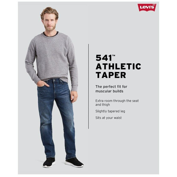 NEW Levi's Mens 541 Athletic FIt All Season Tech Jeans Tapered Leg Size 40 X 34 - Picture 3 of 5